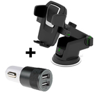 Kit Suporte Celular Carro + Carregador Veicular