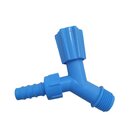 Kit Suporte Para Mangueira + Torneira De Jardim Azul Claro