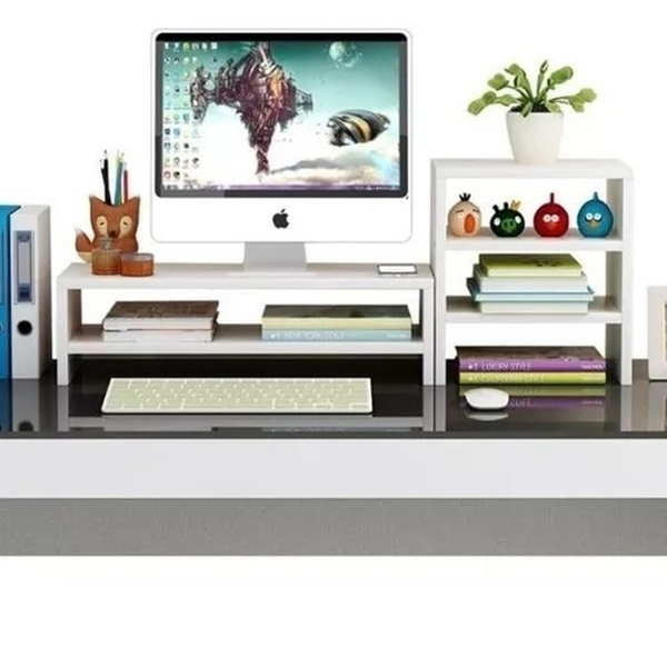 Kit Suporte Para Monitor Escaninho Branco - Deep