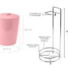 Kit Suporte Para Papel Higiênico Com Lixeira Banheiro Lavabo