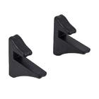 Kit Suporte Plstico para Prateleira Brasforma 8x8x2cm Plstico Preto KTBS-01P