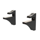 Kit Suporte Plástico para Prateleira Preto