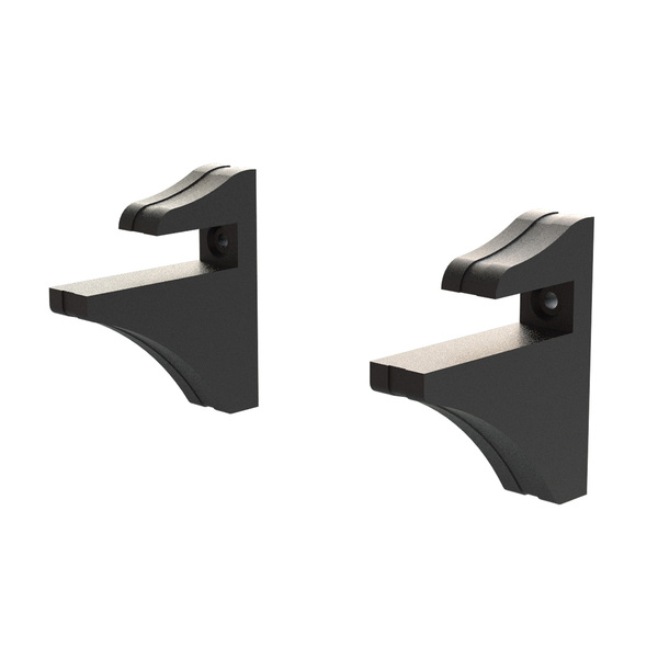 Kit Suporte Plástico para Prateleira Preto