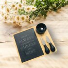 Kit Tábua Ardósia E Bambu Com Espátulas Para Queijos E Frios