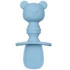 Kit Talheres Infantil Ursinho De Silicone Buba - Azul