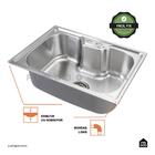 Kit Tanque Aço Inox Atikum E Cuba Para Cozinha Carajás Pingoo