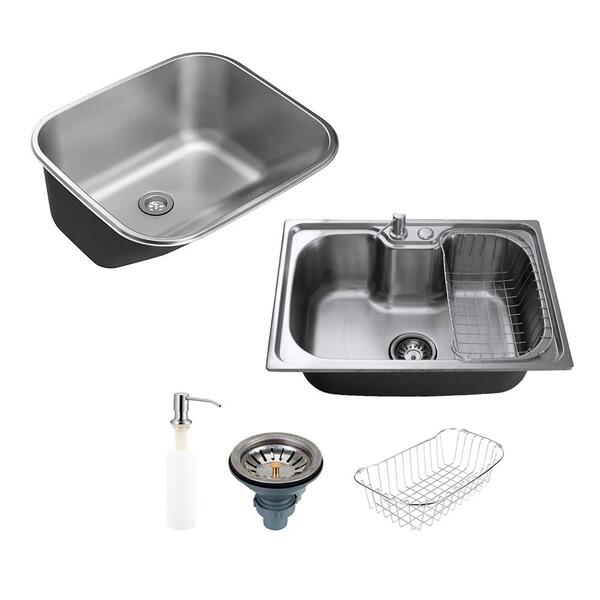 Kit Tanque Aço Inox Atikum E Cuba Para Cozinha Carajás Pingoo