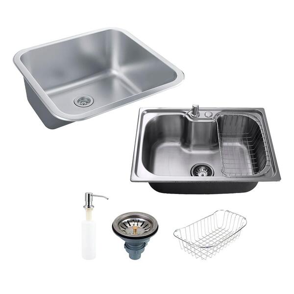 Kit Tanque Aço Inox E Cuba Para Cozinha Carajás Pingoo.casa