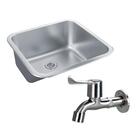 Kit Tanque Aço Inox E Torneira Paranaíba Pingoo.casa