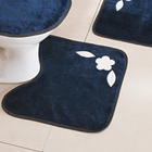 Kit Tapete Banheiro Azul Marinho 3 Peças Antiderrapante