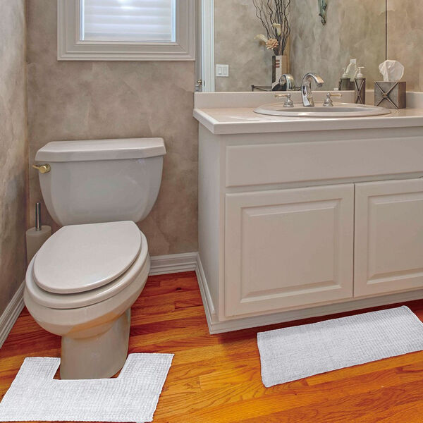 Kit Tapete Banheiro E Privada Remix 60x40-40x40 Branco Camesa