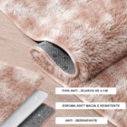 Kit Tapete Banheiro Felpudo Peludo Mesclado Bege 40 X 60 Cm