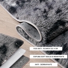 Kit Tapete Banheiro Felpudo Peludo Mesclado Cinza 40 X 60 Cm