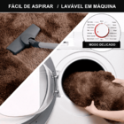 Kit Tapete Banheiro Felpudo Peludo Mesclado Marrom 40 X 60cm