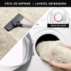 Kit Tapete Banheiro Felpudo Peludo Pérola Nude 40 X 60 Cm