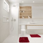 Kit Tapete Banheiro Felpudo Peludo Vinho 40 X 60 Cm