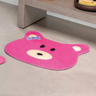 Kit Tapete Banheiro Infantil Rosa 3 Peças Antiderrapante