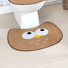 Kit Tapete Banheiro Premium Corujá Bege Guga Tapetes 3 Peças