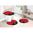 Kit Tapete Banheiro Premium Joaninha Vermelho Guga Tapetes 3