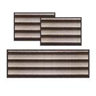 Kit Tapete Cozinha 3 Peças Atlantis Listras 70 Marrom - J Ser