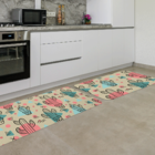 Kit Tapete De Cozinha 2 Peças Cactos Único