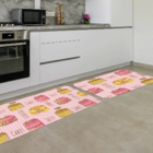 Kit Tapete De Cozinha 2 Peças Cakes Único
