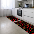 Kit Tapete De Cozinha 2 Peças Chili Hot Único