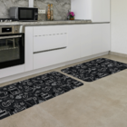 Kit Tapete De Cozinha 2 Peças Clássico Café Único