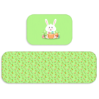 Kit Tapete De Cozinha 2 Peças Coelho Verde Neon Único