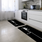Kit Tapete De Cozinha 2 Peças Cooking Black Único