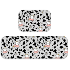 Kit Tapete De Cozinha 2 Peças Cows Único