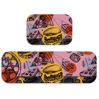 Kit Tapete De Cozinha 2 Peças Fast-food Único