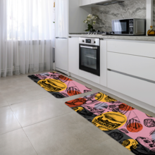 Kit Tapete De Cozinha 2 Peças Fast-food Único