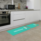 Kit Tapete De Cozinha 2 Peças Feliz Páscoa Verde Único