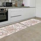 Kit Tapete De Cozinha 2 Peças Flower Geometric Único