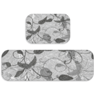 Kit Tapete De Cozinha 2 Peças Flowers Modern Único
