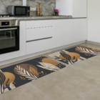 Kit Tapete De Cozinha 2 Peças Gold Botanical Único