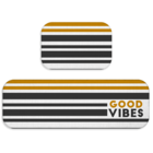 Kit Tapete De Cozinha 2 Peças Good Vibes Único