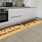 Kit Tapete De Cozinha 2 Peças Home Sweet Home Único