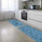 Kit Tapete De Cozinha 2 Peças Itens Marinha Único