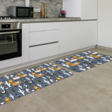 Kit Tapete De Cozinha 2 Peças Lhamas Único