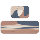 Kit Tapete De Cozinha 2 Peças Minimalista Único