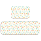 Kit Tapete De Cozinha 2 Peças Ovinhos Coloridinhos Único