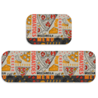 Kit Tapete De Cozinha 2 Peças Pizza Colors Único