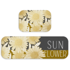 Kit Tapete De Cozinha 2 Peças Sun Flower Único