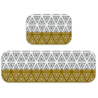 Kit Tapete De Cozinha 2 Peças Triângulos Boho Único