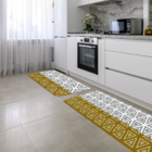 Kit Tapete De Cozinha 2 Peças Triângulos Boho Único