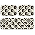 Kit Tapete De Cozinha Abstrato Black Único