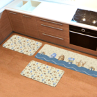 Kit Tapete De Cozinha Bege Ultensílios  Único