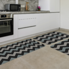 Kit Tapete De Cozinha Chevron Único